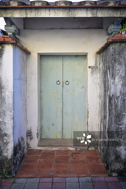 中国台湾台南市的旧房子图片素材