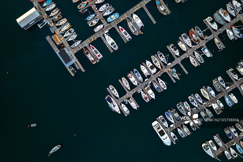 不列颠哥伦比亚省维多利亚市的橡树湾码头图片素材