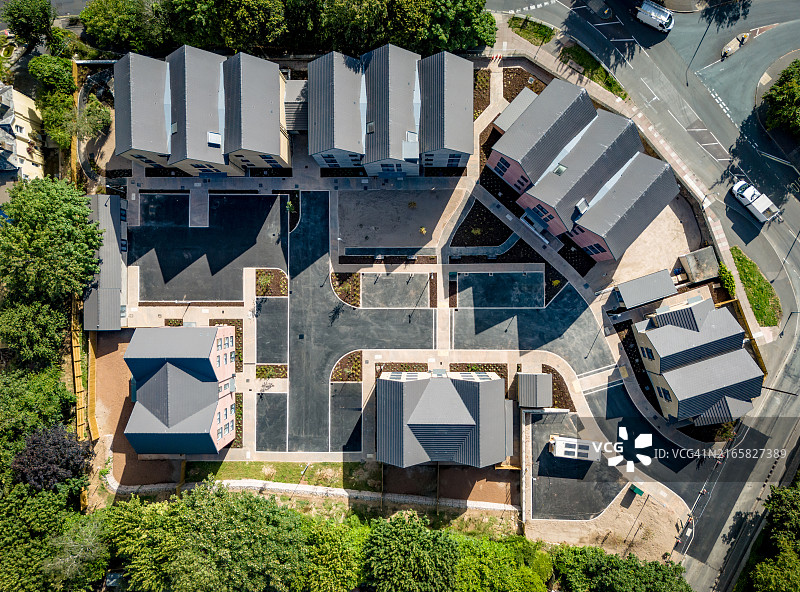 俯瞰新建住宅区图片素材