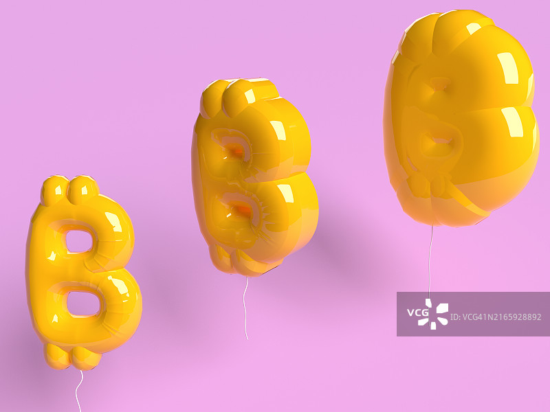 氦气球般的经济通货膨胀图片素材