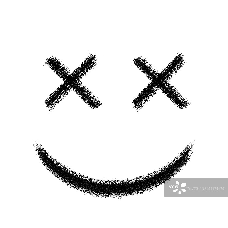 失明表情符号矢量图标轮廓图片素材