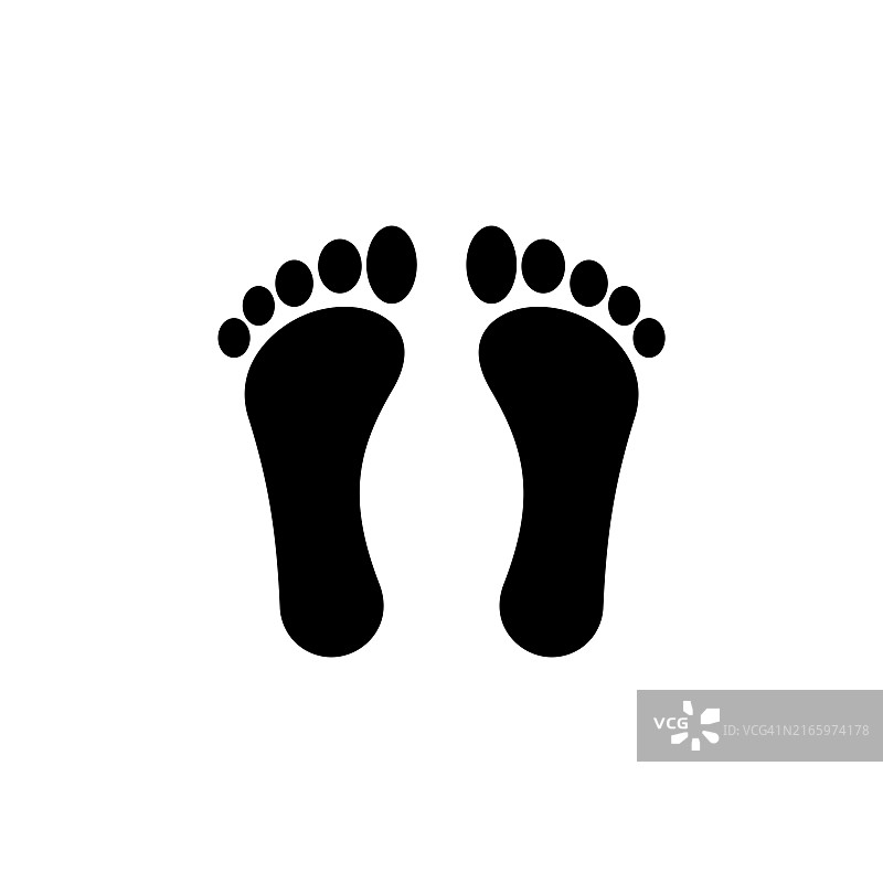 人的脚印矢量图标图片素材