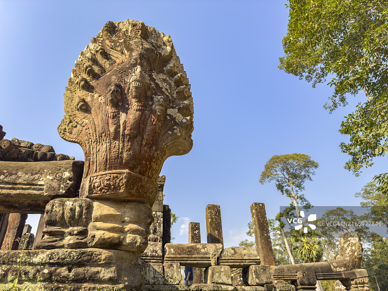 柬埔寨吴哥通王城巴戎寺，联合国教科文组织世界遗产图片素材