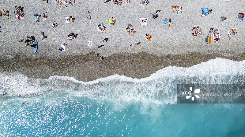 法国尼斯海滨航拍图片素材