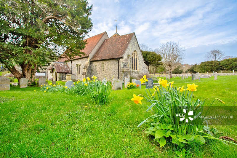 英国东萨塞克斯郡东迪恩的圣西蒙和圣裘德教堂图片素材