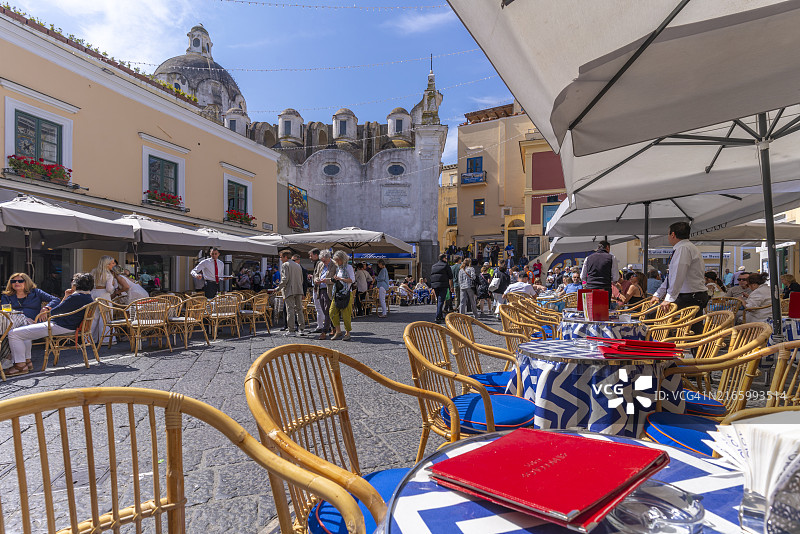 意大利卡普里岛翁贝托一世广场景观图片素材