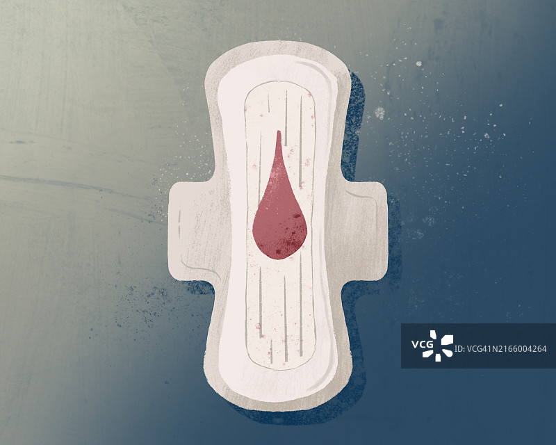 显示经血流量的卫生巾图示图片素材