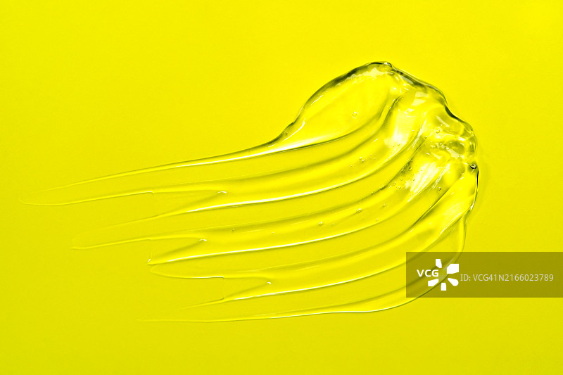 凝胶涂抹纹理：护肤美容概念，扁平风格。含肽、益生元、神经酰胺、壬二酸、视黄醇分子、油或透明质酸或多聚谷氨酸的护理化妆品图片素材