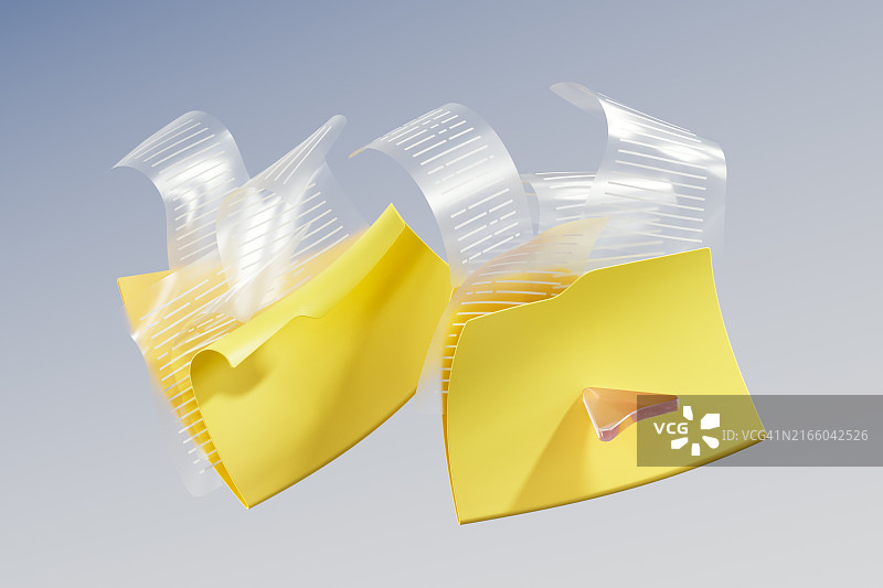 3D黄色文件夹和光标，简化您的数字工作空间图片素材