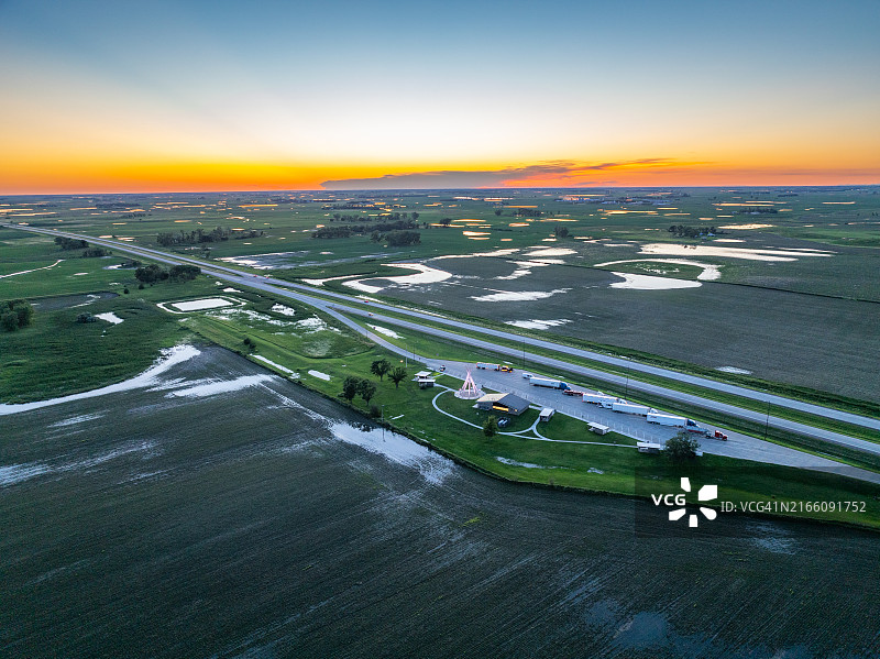 美国南达科他州塞勒姆I-90高速公路图片素材