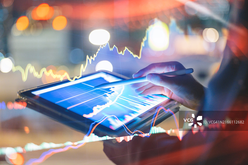 金融市场中的AI技术革新金融数据图片素材