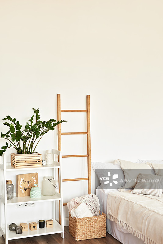 现代简约卧室内景图片素材