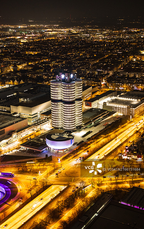 慕尼黑城市夜景图片素材