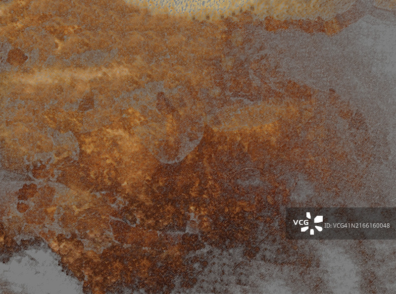 混合着棕色、橙色和灰色纹理的生锈风化表面，营造出一种腐烂和粗糙感图片素材