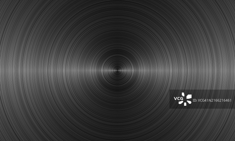 金属圆形粗糙纹理硬盘抽象背景，光线呈漩涡状图片素材