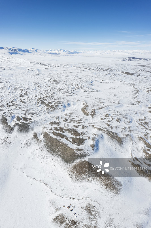 达延湖周边景观鸟瞰图片素材