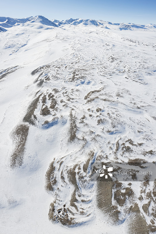 达延湖周边景观鸟瞰图片素材
