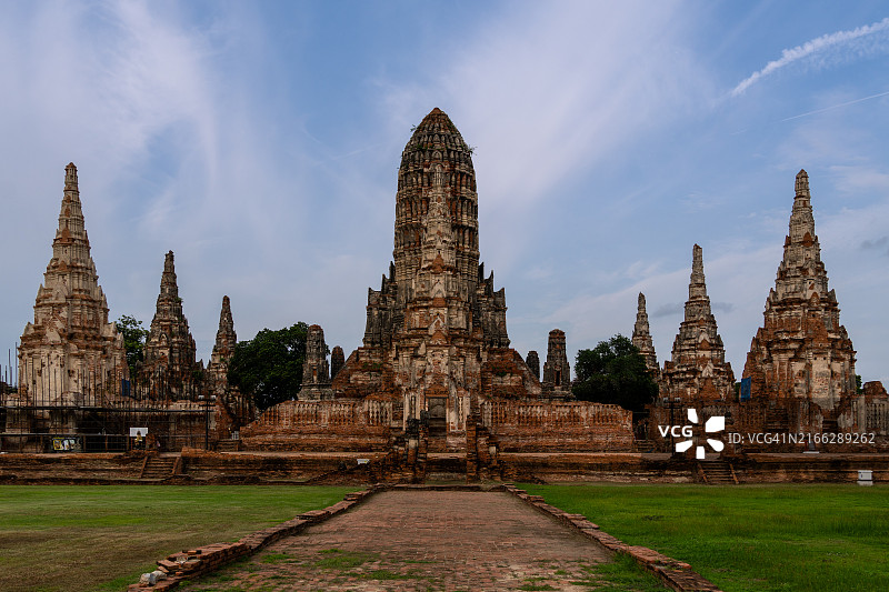 泰国阿瑜陀耶府柴瓦塔纳兰寺图片素材