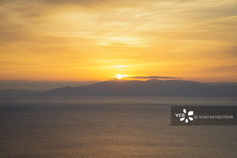 海岛日出图片素材