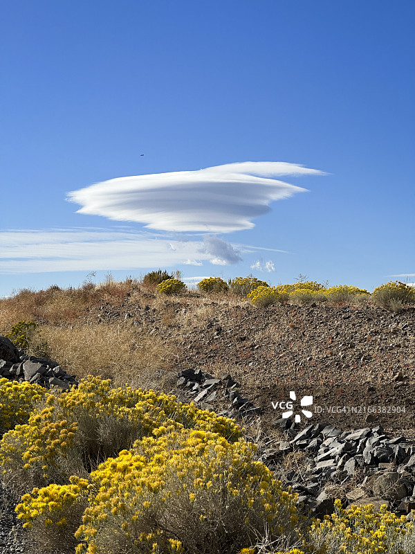 内华达州北部的荚状云图片素材