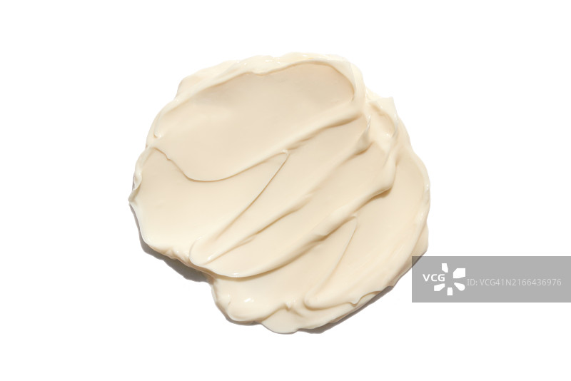 保湿面霜和护手霜样品，纯白色背景图片素材