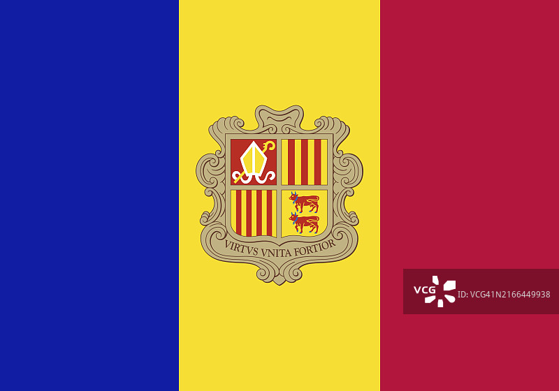 安道尔国旗矢量图图片素材