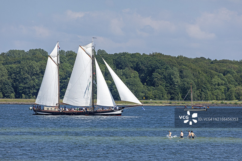德国基尔帆船赛上的飞马号帆船图片素材