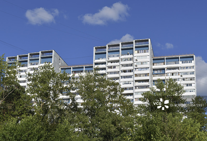 俄罗斯莫斯科苏联时期住宅楼图片素材