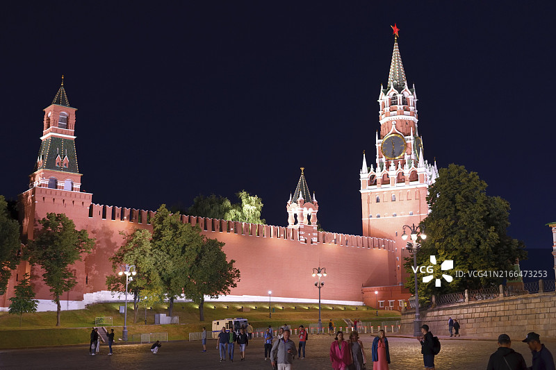 莫斯科克里姆林宫瓦西里耶夫斯基斜坡视角图片素材