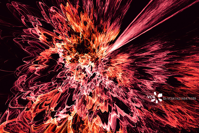 黑色背景上的抽象红粉数字爆炸图片素材