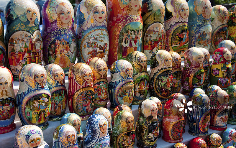 俄罗斯民族纪念品：套娃图片素材