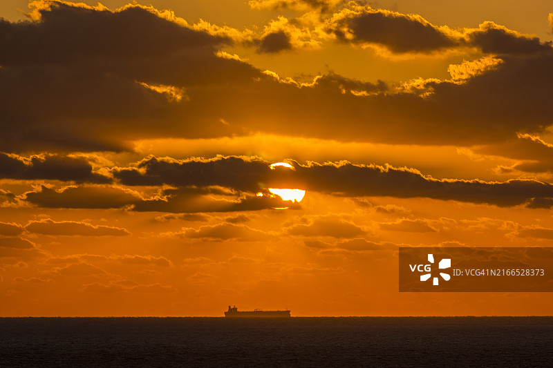 全罗南道珍岛郡的日落图片素材