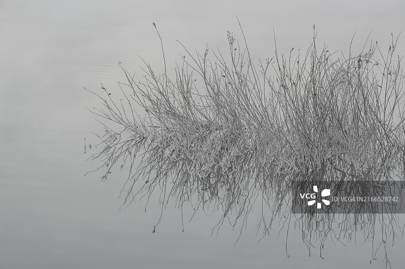 江原道春川市昭阳江的雪花图片素材