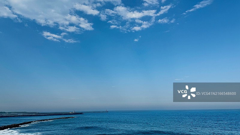 日立那珂港和美丽的天空图片素材