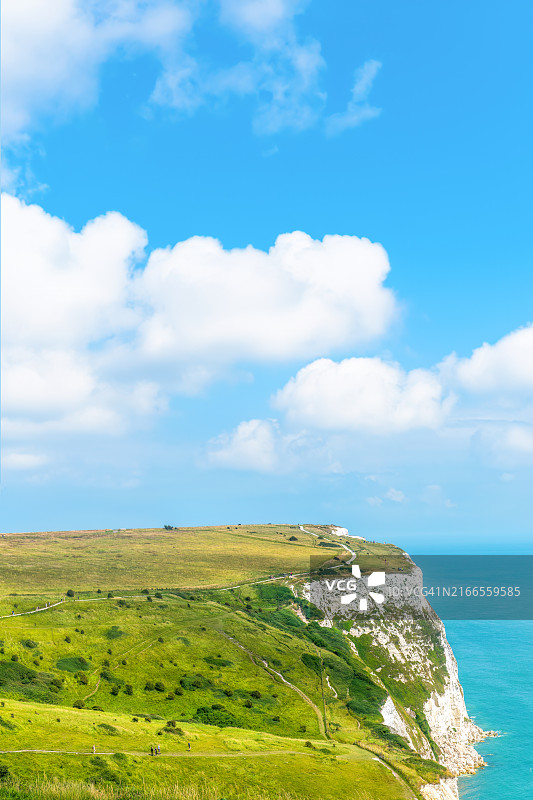 英国肯特郡的多佛白色悬崖图片素材