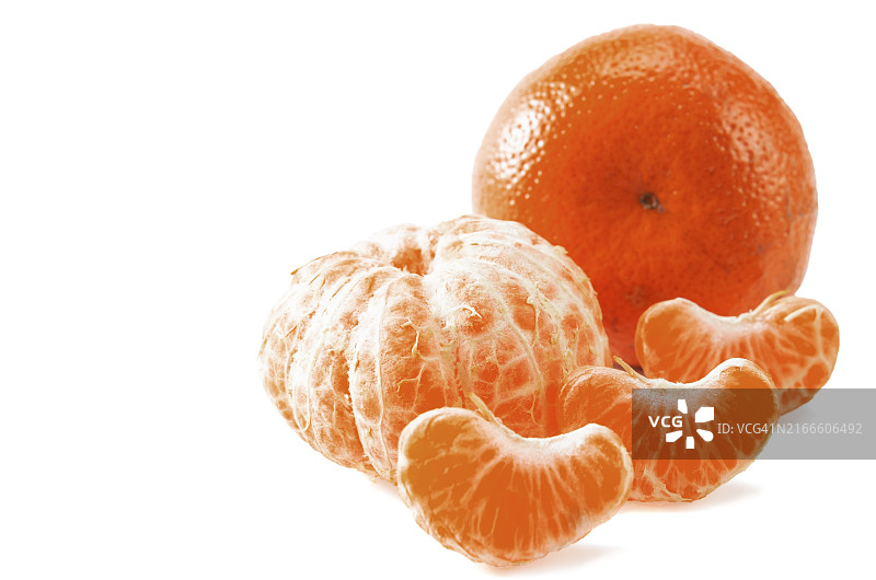 白色背景上的橘子素材图片素材