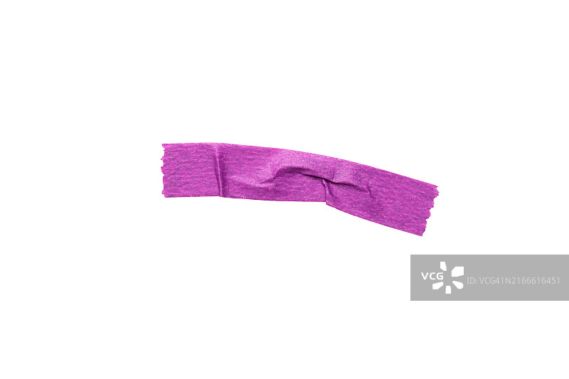 纸质胶带，宏观摄影，多种图形设计装饰的节日设计元素，剪贴簿，白色背景上孤立的剪裁，纹理化高分辨率，白色背景上孤立的褶皱，紫色图片素材