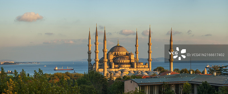 伊斯坦布尔苏丹艾哈迈德清真寺（蓝色清真寺）图片素材