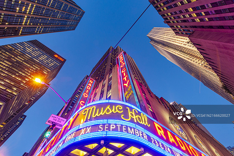 美洲大道，无线电城音乐厅图片素材