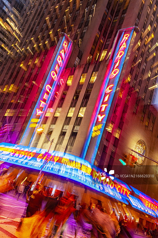 美洲大道，无线电城音乐厅图片素材