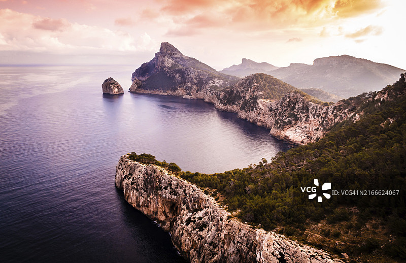 马略卡岛福门托角日出图片素材