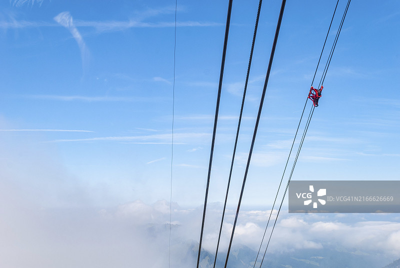 瑞士施韦格阿尔普的圣蒂斯缆车图片素材