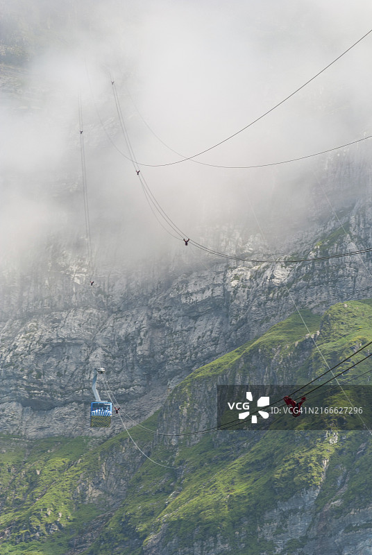瑞士施韦格阿尔普的圣蒂斯缆车图片素材