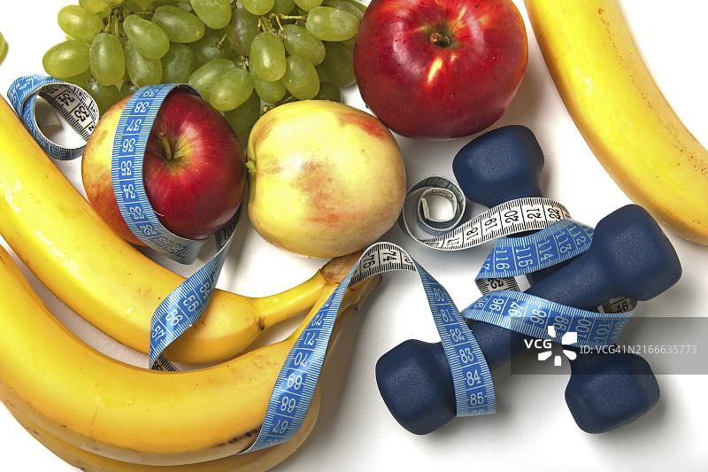 健康生活，水果食品，体育锻炼图片素材