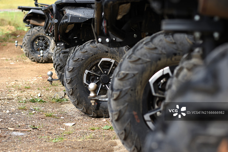 停放的沙滩车特写图片素材