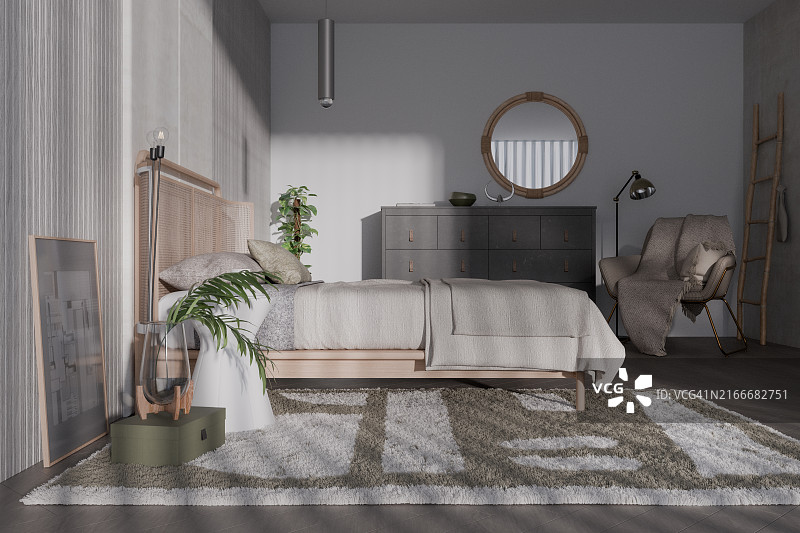 现代的卧室图片素材