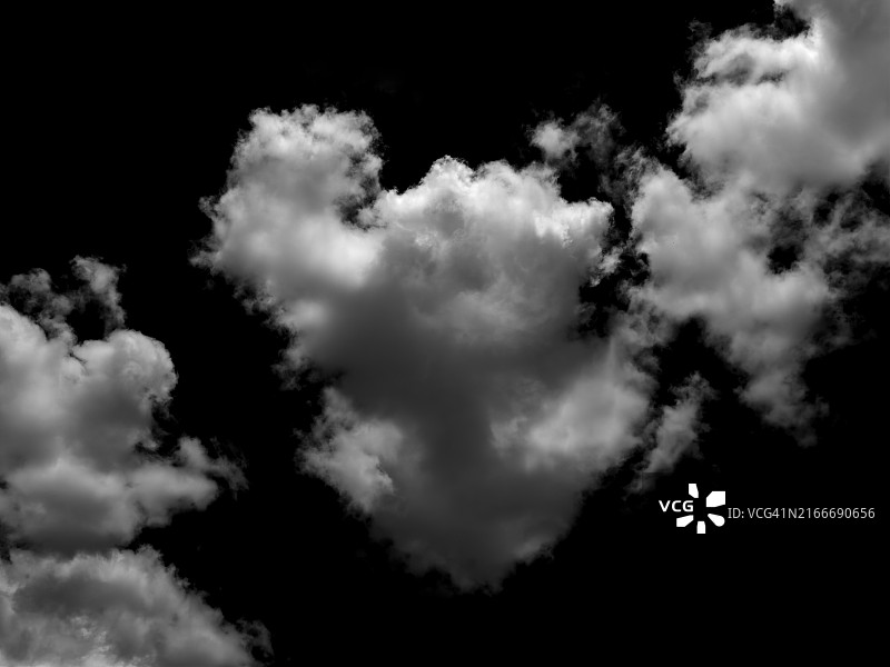 黑白云朵风格自然背景图片素材