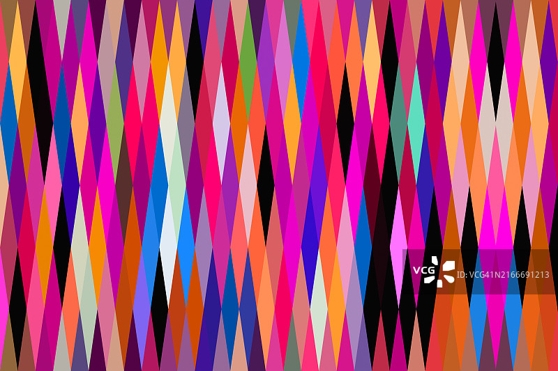 彩色抽象菱形图案与垂直条纹图片素材