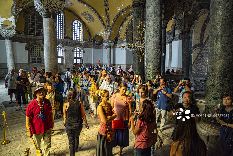 伊斯坦布尔圣索菲亚大教堂内部图片素材