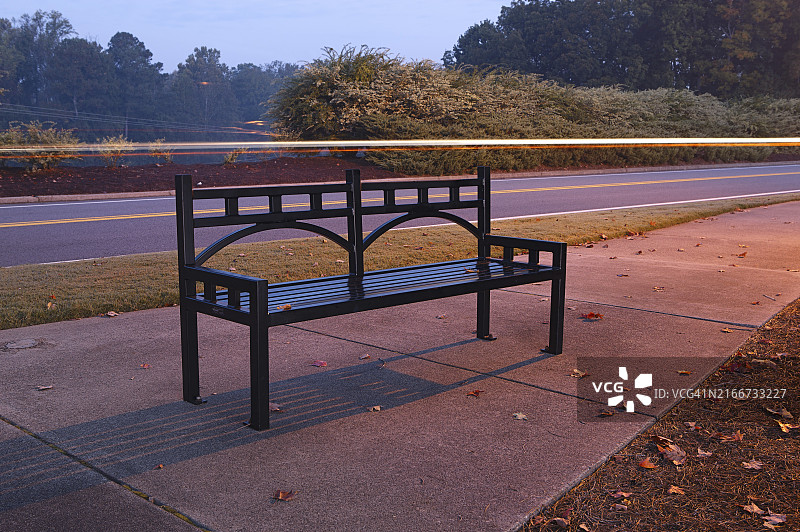 路边的长椅图片素材